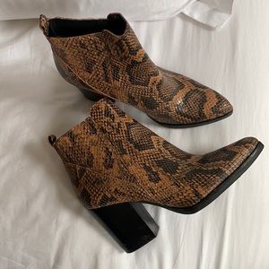 Marc Fisher Snakeskin Booties